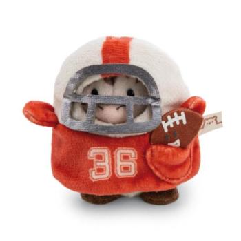 NICI plüss MyMochi Zebra Stripey 8 cm labdával és amerikai futball játékos jelmezben, ajándék kép