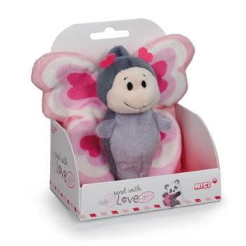 NICI plüss pillangó Love ajándékdobozban, 10 cm kép