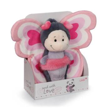 NICI plüss pillangó Love ajándékdobozban, 21 cm kép