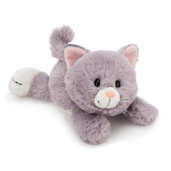 NICI plüss Szürke macska 20cm, fekvő ZÖLD kép