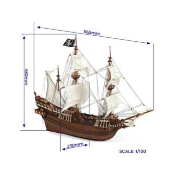 OCCRE Buccaneer kalózhajó 1:100 készlet kép