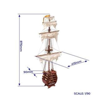 OCCRE Santísima Trinidad vitorlás 1:90 készlet kép