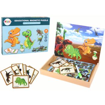 Oktatási mágneses puzzle dinoszauruszok kép
