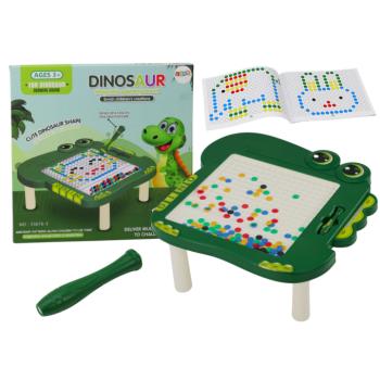 Oktató mágneses asztal táblával és dinoszaurusz puzzle-vel, zöld kép