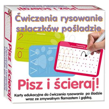 Oktatójáték Írj rá és töröld le Vonalvezetési gyakorlatok Dohány lengyel nyelvű kép