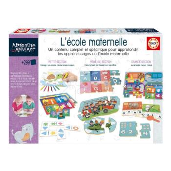 Oktatójáték Kit École Maternelle Educa Ismerkedem a színekkel számokkal betűkkel ábrák révén 200 darabos franciául kép
