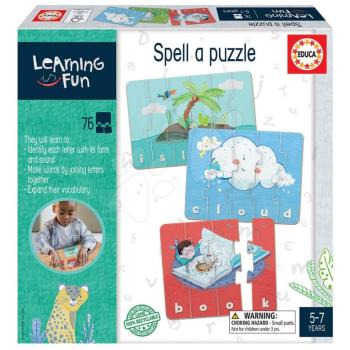 Oktatójáték legkisebbeknek Spell a Puzzle Educa Tanuljunk angolul képekkel 76 darabos 5 évtől kép