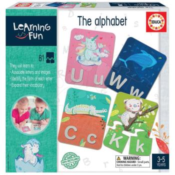 Oktatójáték legkisebbeknek The Alphabet Educa Tanuljuk az ábécét képekkel 78 darabos kép