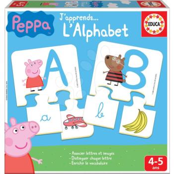 Oktatójáték Tanuljuk az ABC-t Peppa Pig Educa ábrákkal és betűkkel 78 darabos 4-5 éves korosztálynak kép
