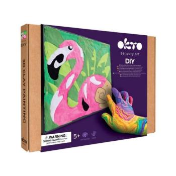 OKTO Flamingó művészeti készlet Festés anyaggal számok szerint 29x29 cm kép