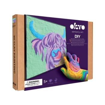 OKTO Ír szarvasmarha művészeti készlet Festés anyaggal számok szerint 29x29 cm kép