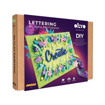 OKTO Lettering Képzőművészeti készlet Festés anyaggal "CREATE" 30x40 cm