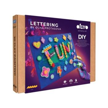 OKTO Lettering Képzőművészeti készlet Festés anyaggal "FUN" 30x40 cm kép