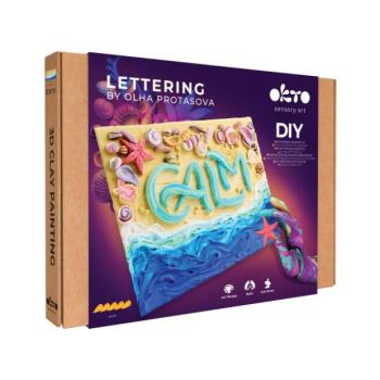 OKTO Lettering Művészeti készlet Festés anyaggal "CALM" 30x40 cm kép