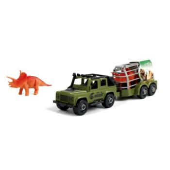Önműködő csavarhúzó utánfutóval és dinoszaurusszal 34 cm kép
