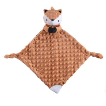 Őzike babyted, altató rágóka, csörgő plüss 25x25cm kép