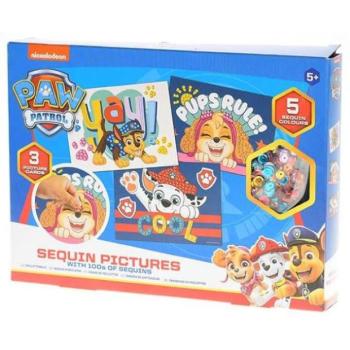 Paw Patrol mozaik 3 féle kép 21x15cm flitterekkel és ragasztóval kép
