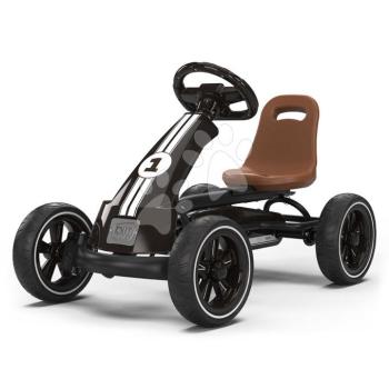 Pedálos gokart Go Kart Foxy Espresso Black Exit Toys fémvázzal EVA kerekekkel és állítható üléssel 2–5 éves korosztálynak kép