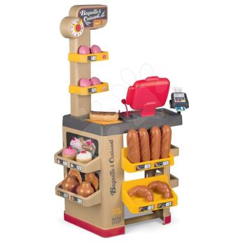 Pékség pékáruval Baguette&Croissant Bakery Smoby elektronikus pénztárgéppel órával és 26 kiegészítővel kép