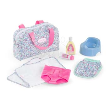Pelenkázótáska játékbabának Flowered Changing Accessories Set Corolle 36 cm babának 7 kiegészitő 24 hó-tól kép