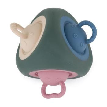 PETITE&MARS Szilikon játék Pop Up Triangle Misty Green 10m+ kép