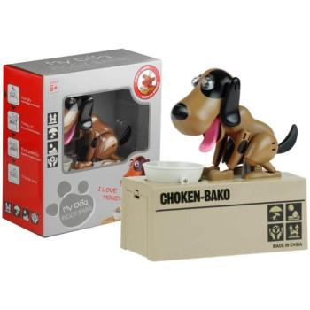 Piggy Bank Dog üvöltő érmék sötétbarna foltok