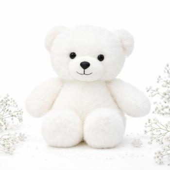 PiheMackó fehér plüss maci – puha, ölelhető teddy mackó gyerekeknek és ajándéknak (BBJ) kép