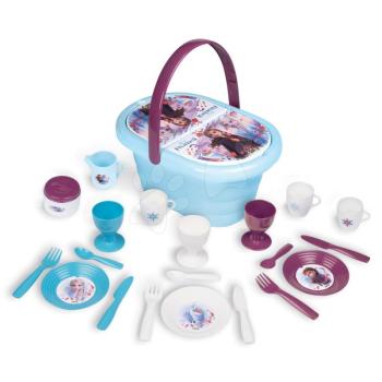 Piknik kosár ebédkészlettel Frozen 2 Disney Smoby 21 kiegészítővel kép