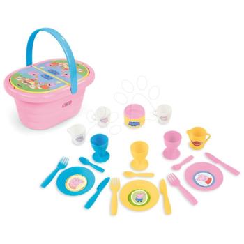Piknik kosár Peppa Pig Smoby ebédkészlettel 21 kiegészítővel kép