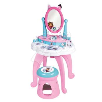 Pipere asztal forgatható tükörrel és kisszékkel Gabby Dressing Table 2in1 Smoby és tárolóhellyel 12 kiegészítőnek 3 évtől kép