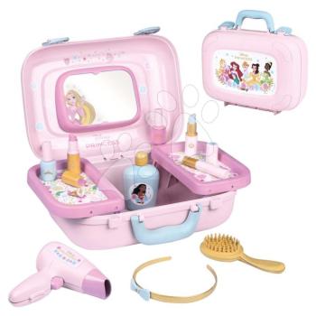 Pipere koffer tükörrel Disney Hercegnők Beauty Vanity Smoby kozmetikai szett fodrász- és körömstúdióval 10 kiegészítővel kép