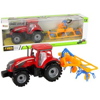 Piros traktor összefoglaló súrlódási meghajtóval kép
