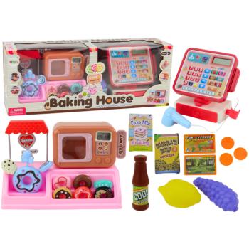 Play set édességbolt pénztárgéppel és mikrohullámú sütővel kép
