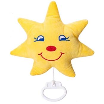 Plüss csillag 20 cm-es húzható zenélő játék.