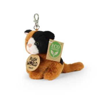 Plüss kulcstartó / macska medál 9 cm ECO-FRIENDLY PLUSH WORLD