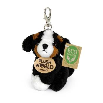 Plüss kulcstartó / medál berni pásztorkutya 9 cm ECO-FRIENDLY PLUSH WORLD kép