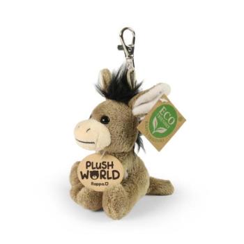Plüss kulcstartó / szamár medál 9 cm ECO-FRIENDLY PLUSH WORLD kép