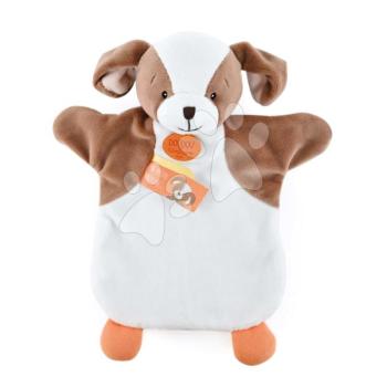 Plüss kutyus kesztyűbáb Puppy Doudou et Compagnie fehér-barnás 25 cm 0 hó-tól kép