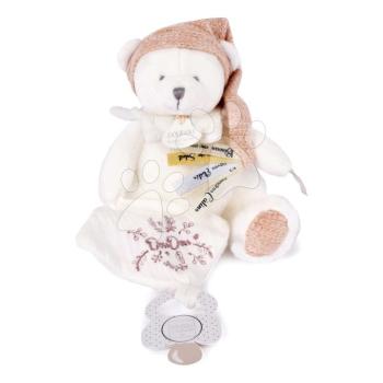 Plüss mackó cumitartó csipesszel Doudou 25 Years Dummy Holder Pink Doudou et Compagnie szülinapi kiadás rózsaszín 20 cm 0 hó-tól kép
