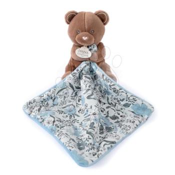 Plüss mackó dédelgetésre Bear Boh'aime Doudou et Compagnie barnás-kék 12 cm ajándékcsomagolásban 0 hó-tól kép