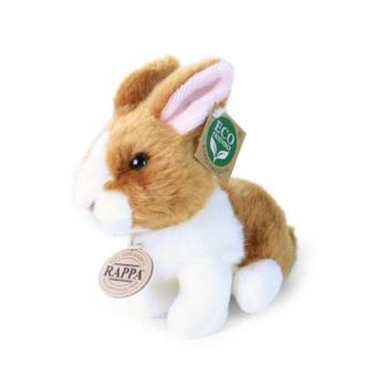 Plüss nyúl fehér-barna ülő 16 cm ECO-FRIENDLY kép