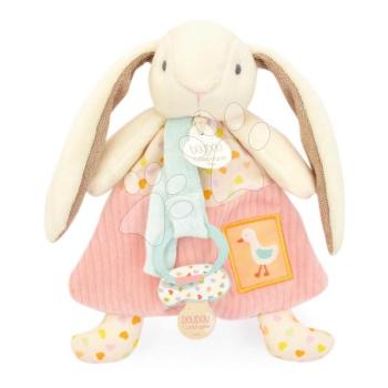 Plüss nyuszi cumitartó csipesszel Lapin Ciboulette Doudou Dummy Holder Doudou et Compagnie ajándékcsomagolásban 19 cm 0 hó-tól kép