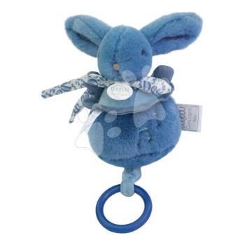 Plüss nyuszi dallammal Lapin Dodou Music Box Blue Doudou et Compagnie ajándékcsomagolásban kék 20 cm 0 hó-tól kép