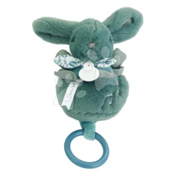 Plüss nyuszi dallammal Lapin Dodou Music Box Green Doudou et Compagnie ajándékcsomagolásban zöld 20 cm 0 hó-tól kép