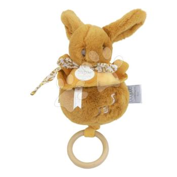 Plüss nyuszi dallammal Lapin Dodou Music Box Ochre Doudou et Compagnie ajándékcsomagolásban sárga 20 cm 0 hó-tól kép