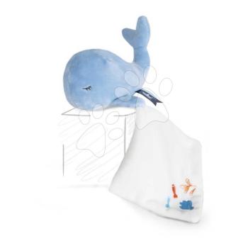 Plüss nyuszi dédelgetésre Bunny Flower Box Doudou et Compagnie ajándékcsomagolásban kék 10 cm 0 hó-tól DC3650 kép