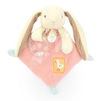 Plüss nyuszi dédelgetésre csörgővel Lapin Ciboulette Doudou et Compagnie ajándékcsomagolásban 21 cm 0 hó-tól DC4206 kép