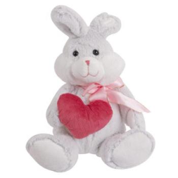 Plüss nyuszi szivecskével, 25 cm kép