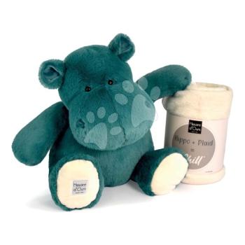Plüss víziló takaróval Emerald Green Hippo Chill Histoire d’ Ours zöld 45 cm 0 hó-tól kép