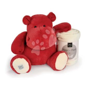 Plüss víziló takaróval Red Love Hippo Chill Histoire d’ Ours piros 45 cm 0 hó-tól kép